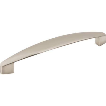 Elements 128 mm Center-to-Center Satin Nickel Asymmetrical Belfast Cabinet Pull 308-128SN